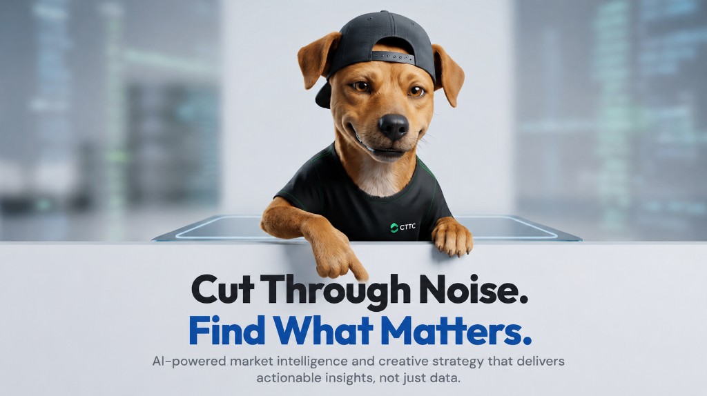 Cut Through Noise. Find What Matters. AI-powered market intelligence and creative strategy.